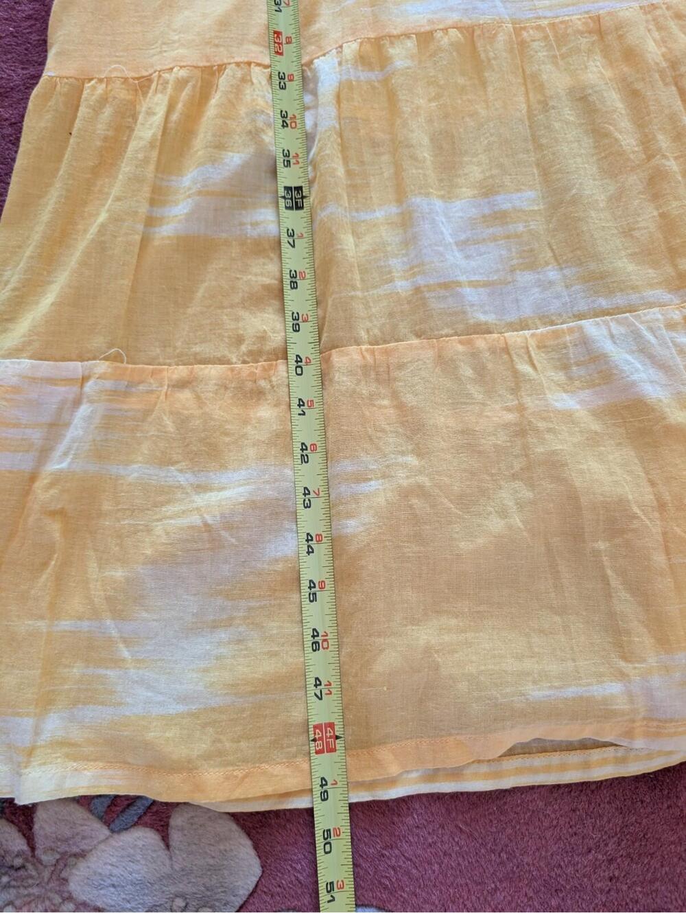 Roxy Yellow and White Tie-Dye Maxi Sundress - Picture 8 of 9
